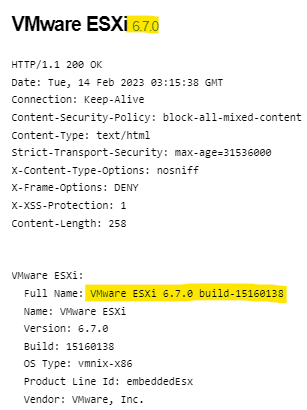 Figure 10: Affected ESXi server unpatched according to Shodan.io