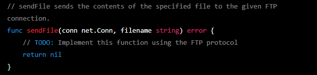 Figure 6: Omitted file transfer implementation