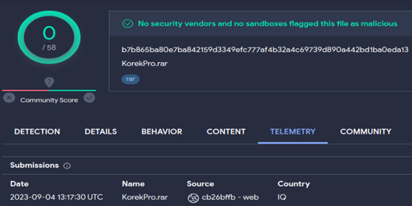 Figure 3: KorekPro file on VT