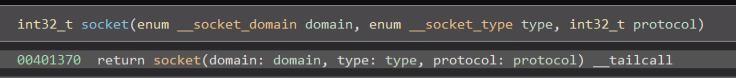 Figure 2 - Socket arguments