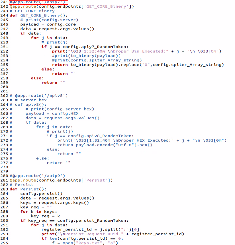 Figure 8: Part of webserver.py code
