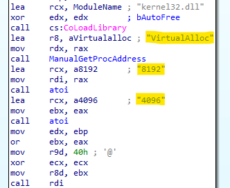 Figure 15: VirtualAlloc detection evasion